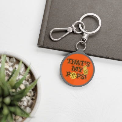 Basketball Keyring Tag - "That's My Pops!"