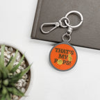 Basketball Keyring Tag - "That's My Pops!"